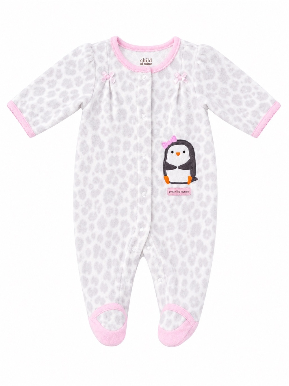 Child of Mine Penguin Fleece Footed Sleeper